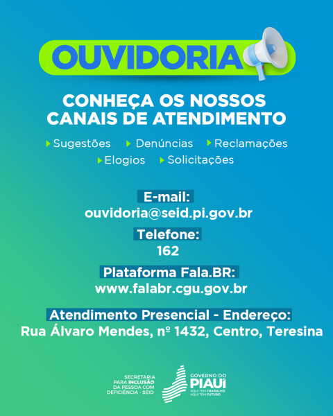 Ouvidoria Setorial da Seid oferece canais virtuais e presenciais de atendimento ao público